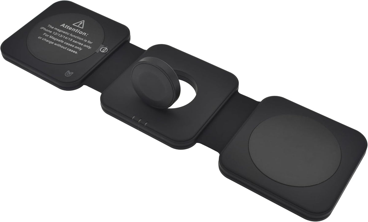 Dviced 3-in-1 Foldable Magnetic Wireless Charger — Black – view 4