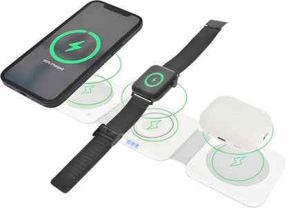 Dviced 3-in-1 Foldable Magnetic Wireless Charger — White – view 2