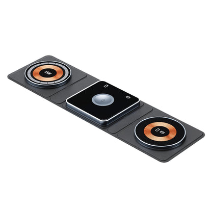 Dviced 3-in-1 Foldable Magnetic Wireless Charger — Black/Copper – product photo