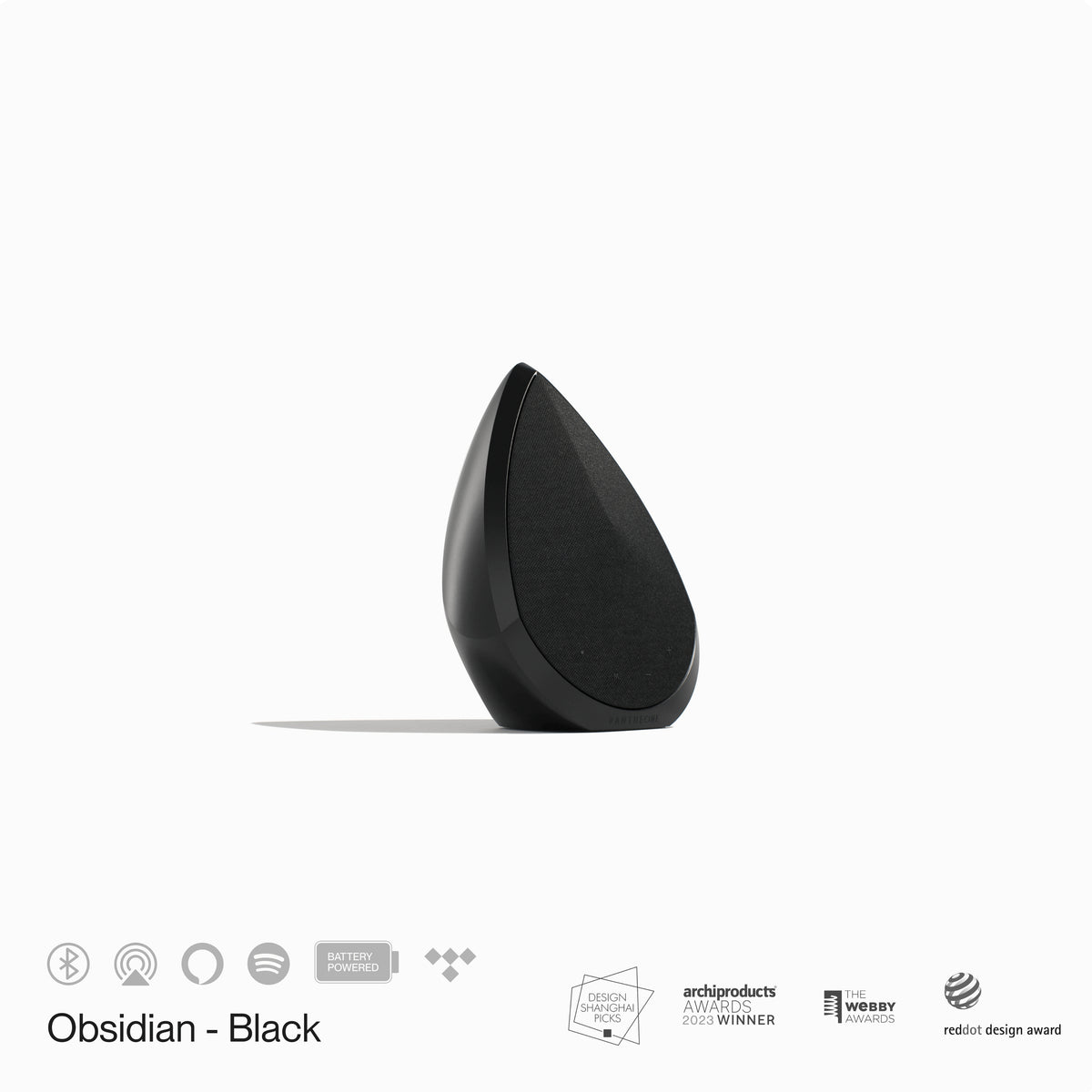 Pantheone Obsidian Compact Wireless Speaker -  Black by Pantheone Audio – product photo