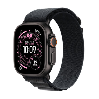 Apple Watch Ultra 3 in Black Titanium with Black Alpine Loop