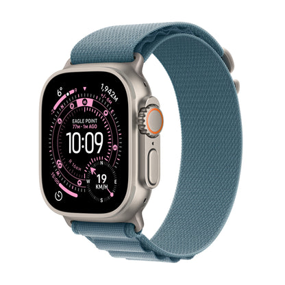 Apple Watch Ultra 3 GPS + Cellular 49mm – Natural Titanium / Light Blue Alpine Loop / Medium (MEWM4AF/A)