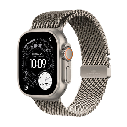 Apple Watch Ultra 3 GPS + Cellular 49mm – Natural Titanium / Natural Titanium Milanese Loop / Large (MF0E4AF/A)