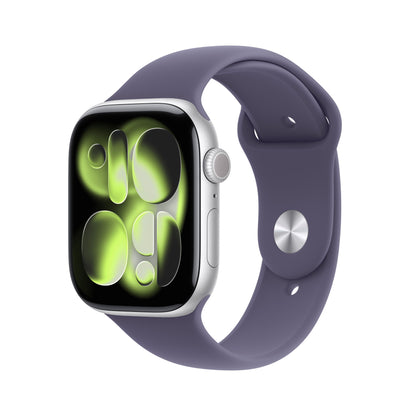 Apple Watch Series 11: 42mm Aluminium GPS + Cellular – Silver Aluminium Case with Purple Fog Sport Band - S/M (MF8H4AF/A)