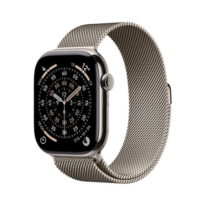 Apple Watch Series 11: 46mm Titanium GPS + Cellular – Natural Titanium Case with Natural Milanese Loop - S/M (MFCY4AF/A)