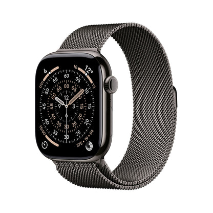 Apple Watch Series 11: 46mm Titanium GPS + Cellular – Slate Titanium Case with Slate Milanese Loop - M/L (MFD44AF/A)