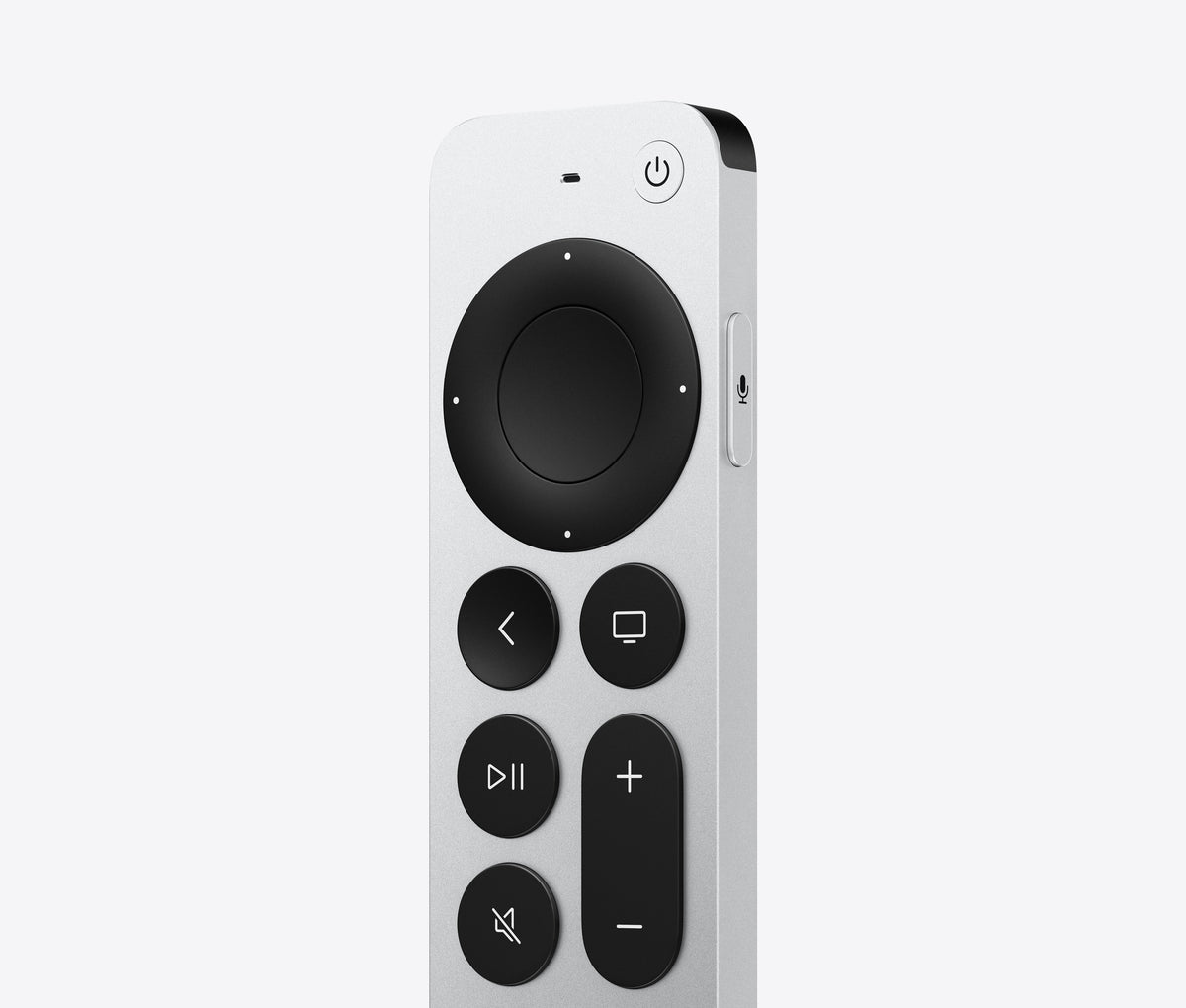 Third-generation Siri Remote with USB-C, close-up