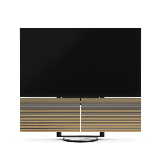 Beovision Harmony 77-inch OLED TV with Oak Wood speaker covers