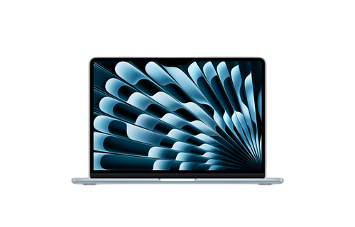 MacBook Air in sky blue, transparent cutout