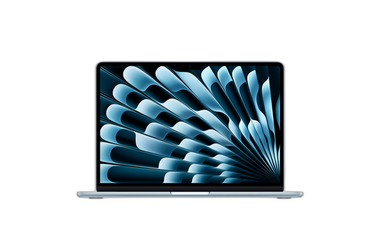 MacBook Air in sky blue, transparent cutout