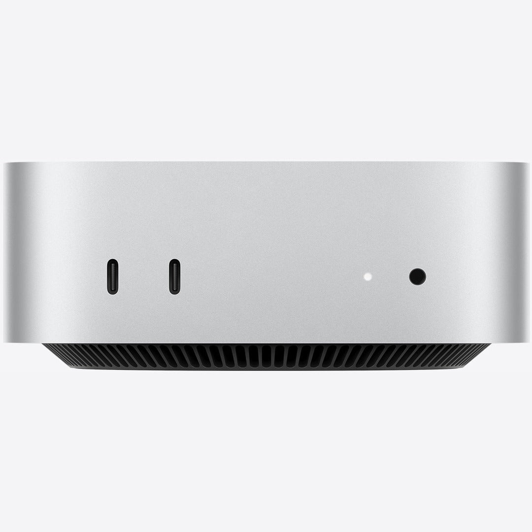 Apple Mac mini front side profile with USB-C ports
