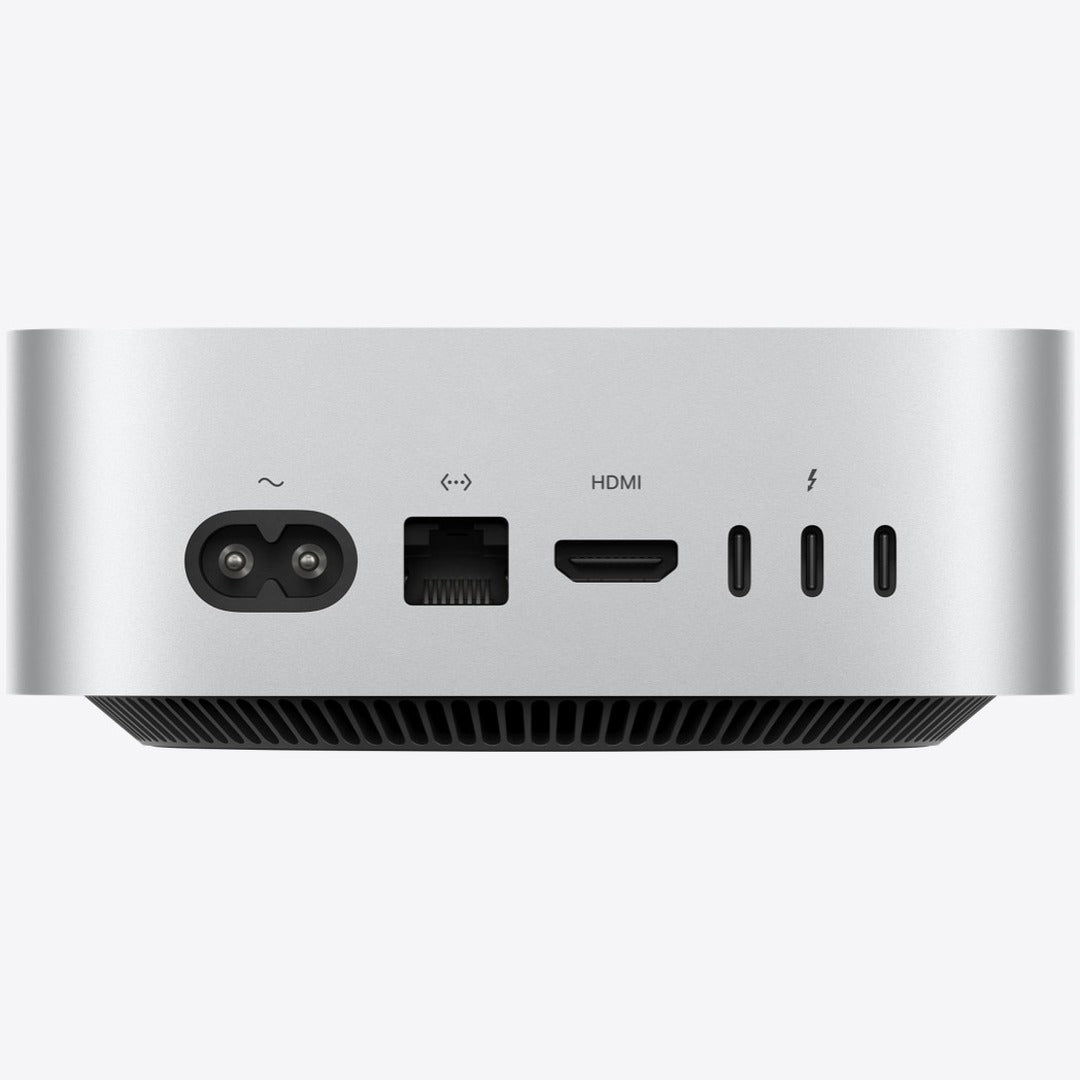 Apple Mac mini rear ports: power, Gigabit Ethernet, HDMI and Thunderbolt