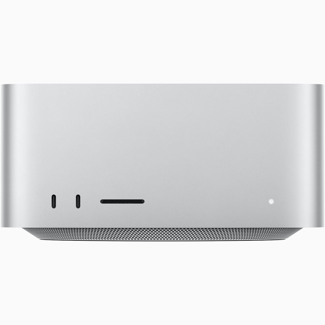 Apple Mac Studio front ports close up, USB-C and SDXC card slot